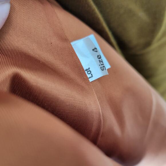 Vintage J. Hilary Wool Coat Womens 4 Belted Camel Brown Long Trench Made in USA - Picture 7 of 16